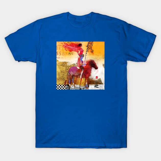 Amazons riding an horse T-Shirt by Andreuccetti Art